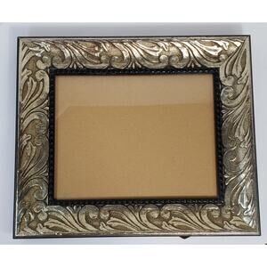 Ornate Baroque Scroll Silver Picture Frame 8x10 Display Wood Frame Velvet